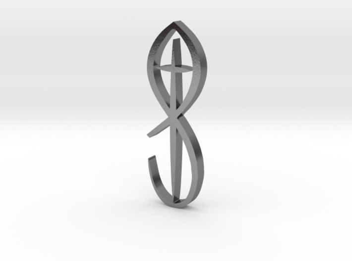 cross symbol pendant smaller 3d printed