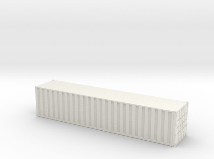 40ft Container Ribbed, (NZ120 / TT, 1:120) 3d printed 