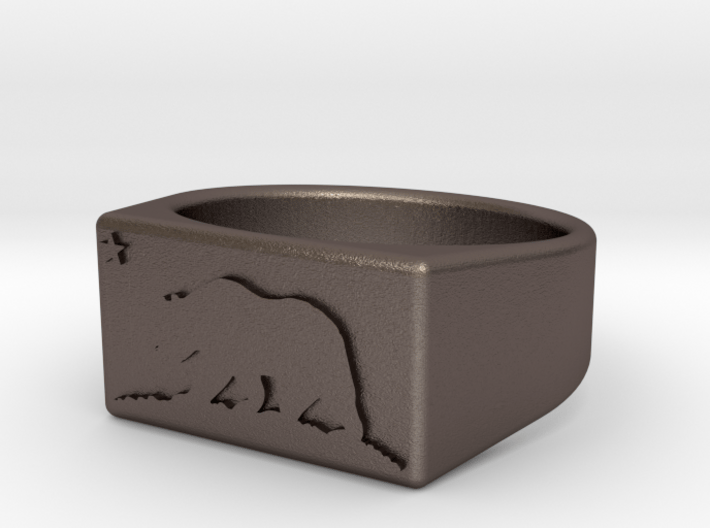 Ring of the bear flag republic size 11 3d printed 