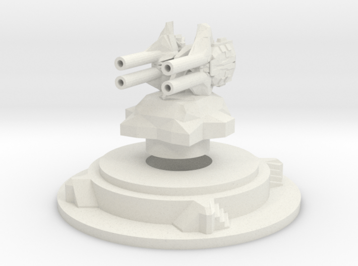 Miniature artillery turret medium 3d printed 
