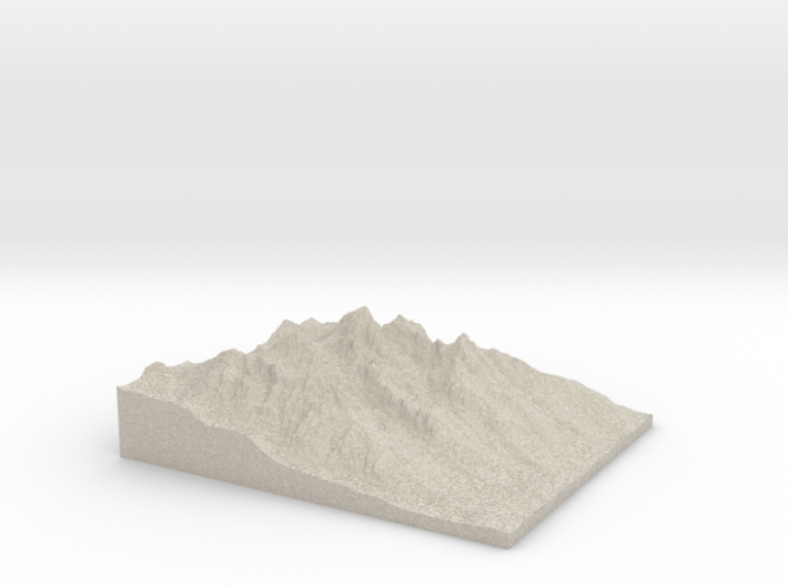 Model of Disappointment Peak 3d printed 
