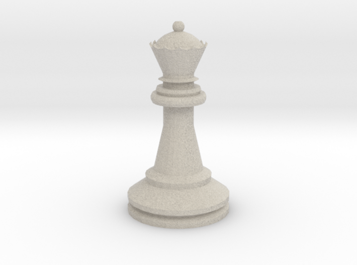 Large Staunton Queen Chesspiece 3d printed