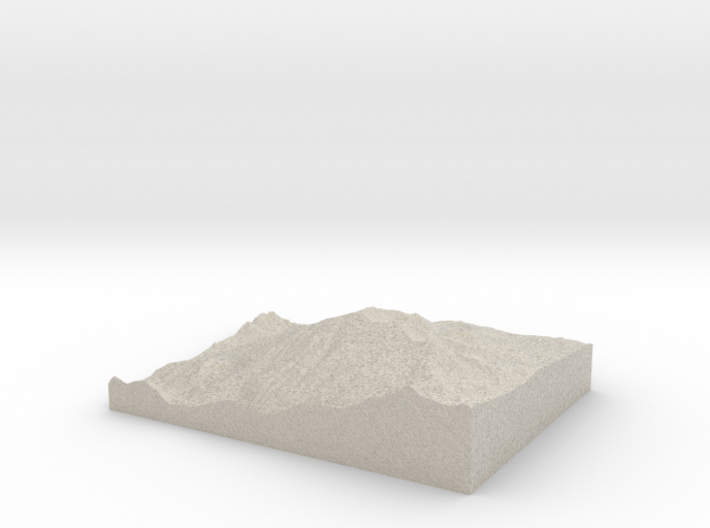 Model of Mount Sopris 3d printed