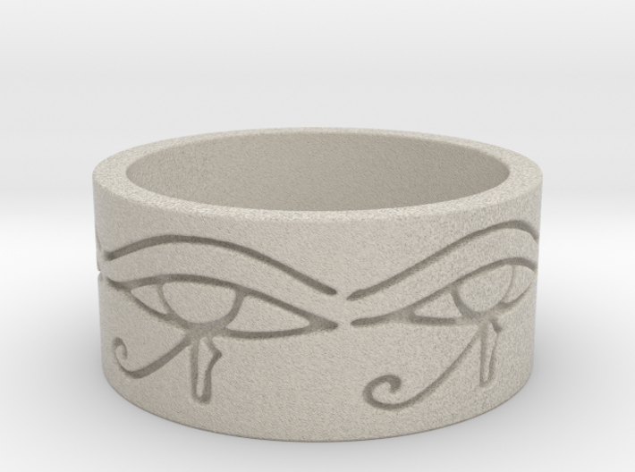 Egyptian Eye Of Horus Ring Size 7 3d printed
