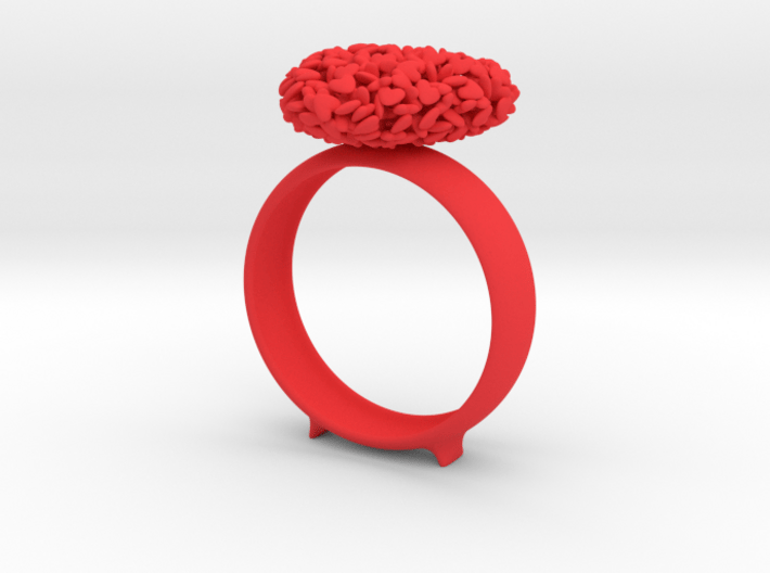 365 Hearts Napkin Ring 3d printed 