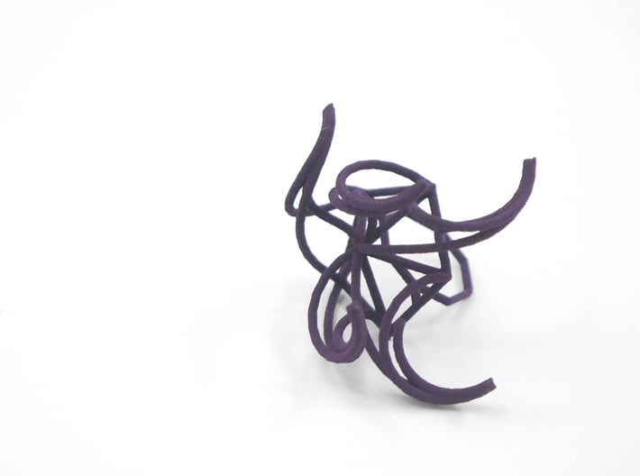 Aster Ring (Large) Size 9 3d printed Custom Dyed Color (Midnight)