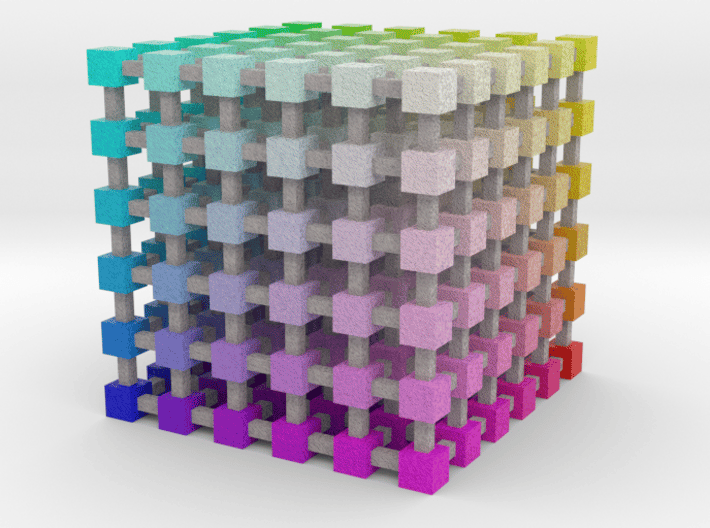Web Safe Color Cube: 3.5 inch 3d printed