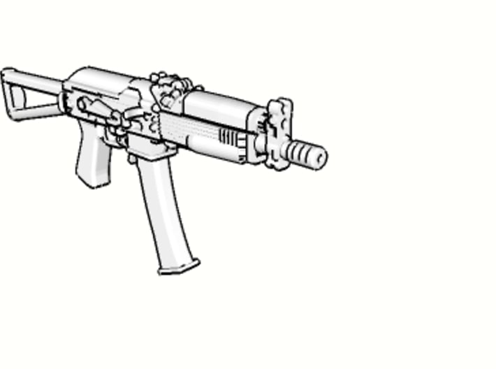 1:6 scale Russian Vityaz SMG Full Package revised  3d printed 