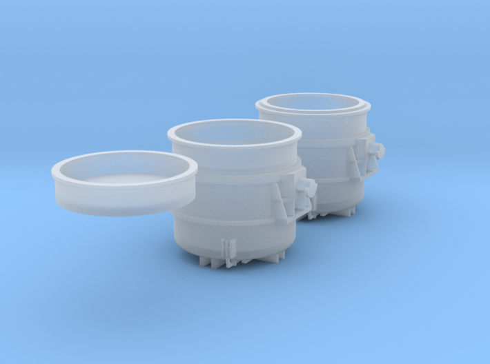 Z-scale 250t Teeming Ladle set, empty and loaded 3d printed
