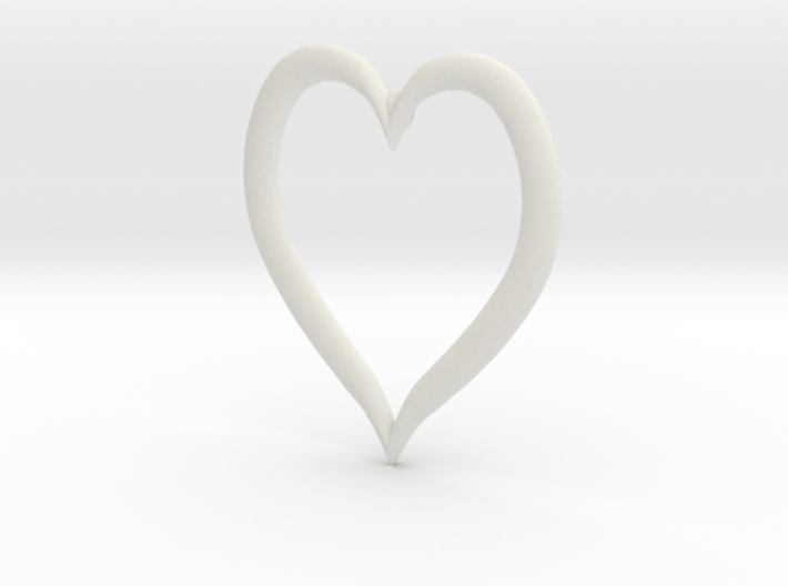 Heart Earring 3d printed 