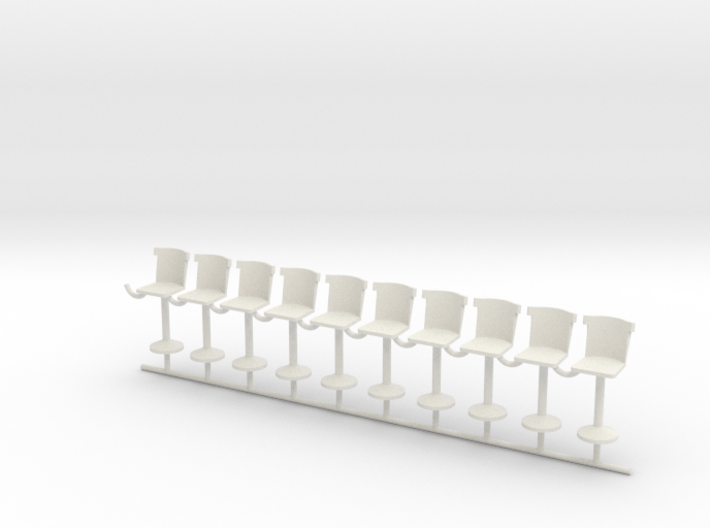 S Scale Bar Stools version C X10 3d printed