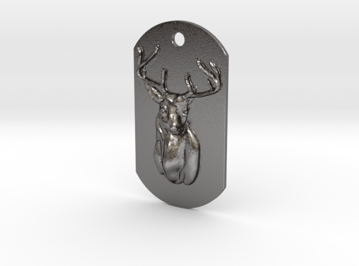 Dog Tag Deer Head 3d printed 