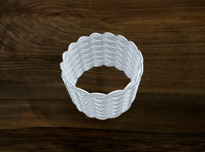 Turk's Head Knot Ring 12 Part X 16 Bight - Size 26 3d printed