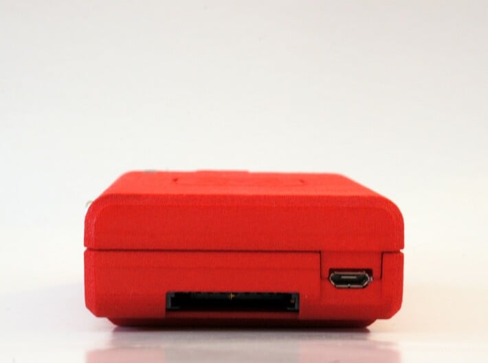 Raspberry Pi CASE 1.0 3d printed Raspberry Pi mounted onto the real case printed in Red Strong and Flexible