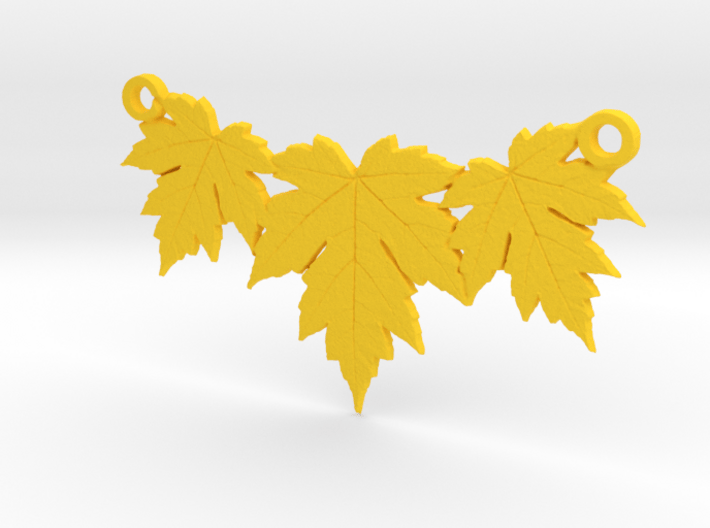 Maple Leaf Necklace 3d printed 