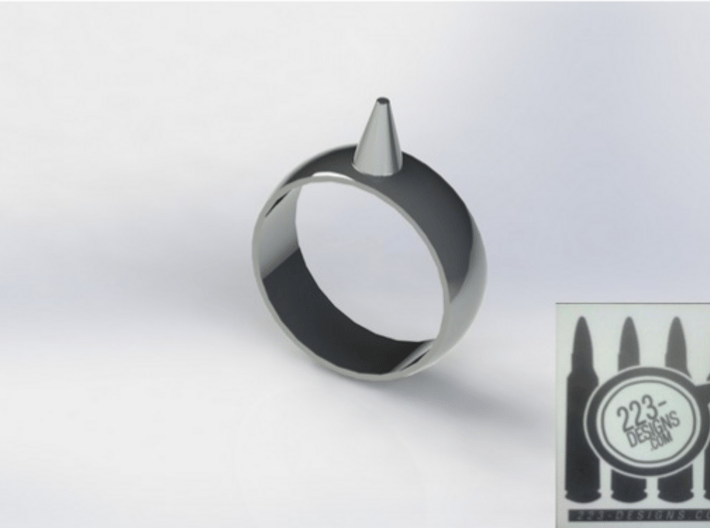 223-Designs Bullet Button Ring Size 7.5 3d printed