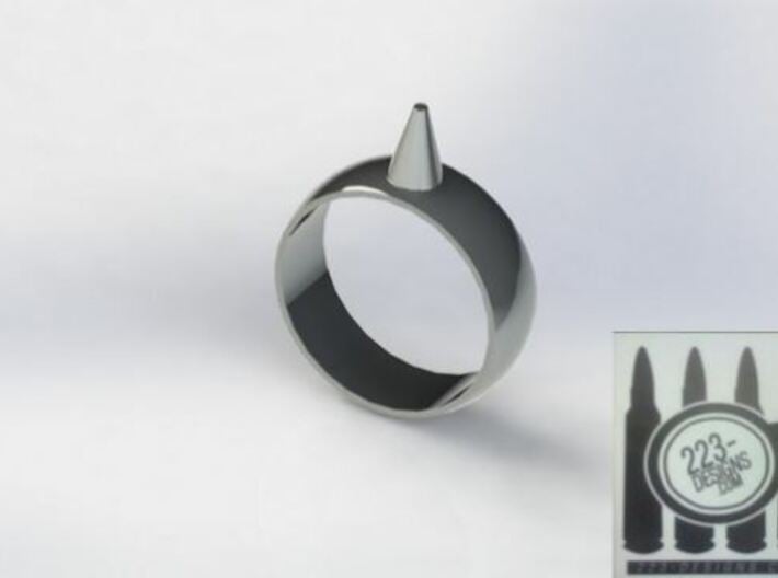 223-Designs Bullet Button Ring Size 15 3d printed 