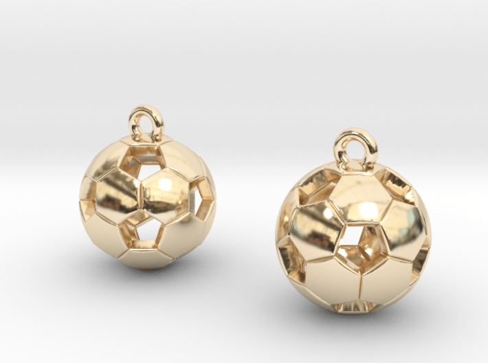 Soccer Balls Earrings 3d printed 