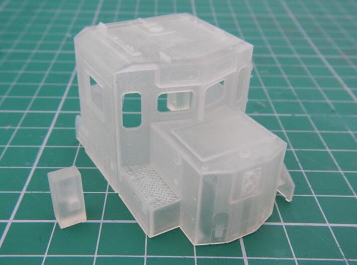 HO scale 1:87 CSX SD40-3 Wabtec Cab 3d printed Printed cab with rear brake stand.