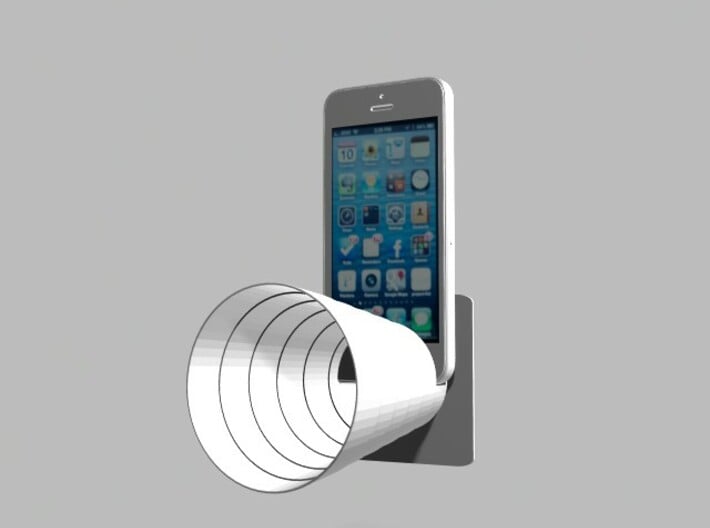 Stereo Acousticup Universal Speaker Amplifier 3d printed iPhone5