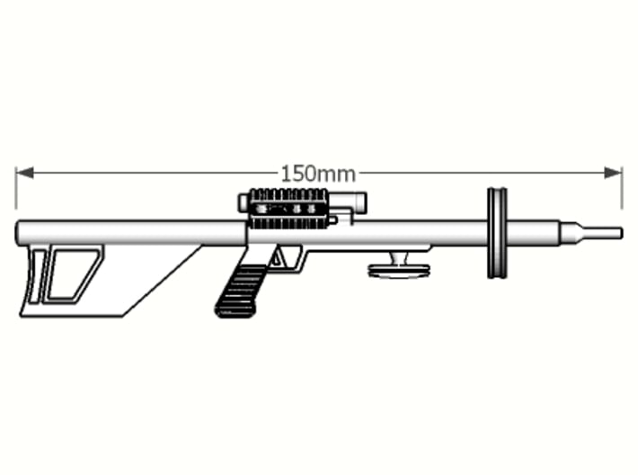 1:6 scale Sci-Fi LISer rifle  3d printed 