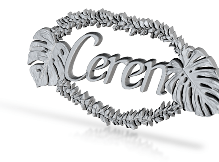 Ceren Monstera Lei Badge  3d printed 