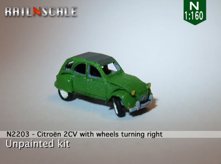 Citroën 2CV - parked (N 1:160) 3d printed 