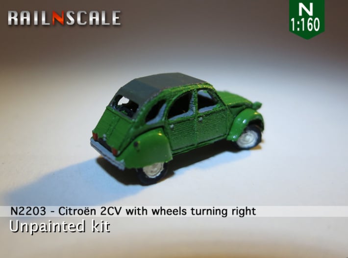 Citroën 2CV - parked (N 1:160) 3d printed 
