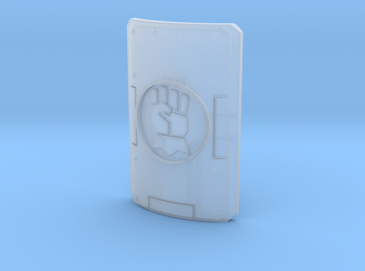 1 shield with gauntlet motif 3d printed