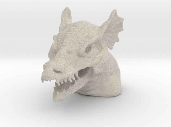 Dragon Bust - Reduced Material Version 3d printed 