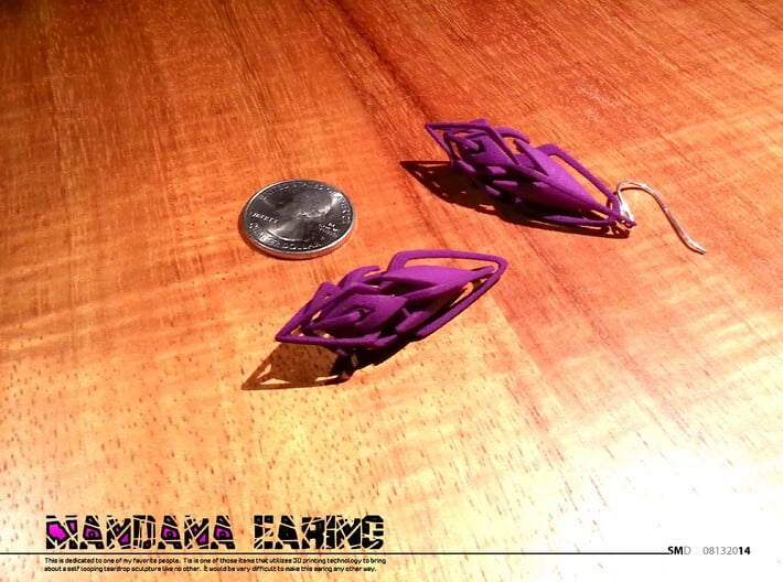 Mandana Earings 3d printed