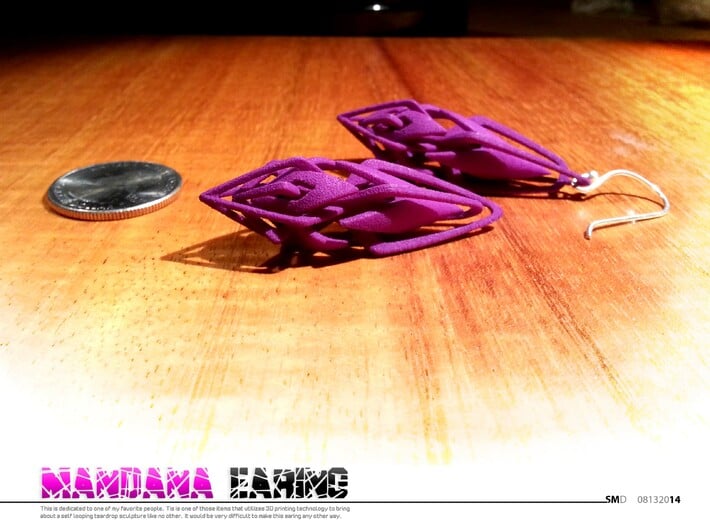 Mandana Earings 3d printed 