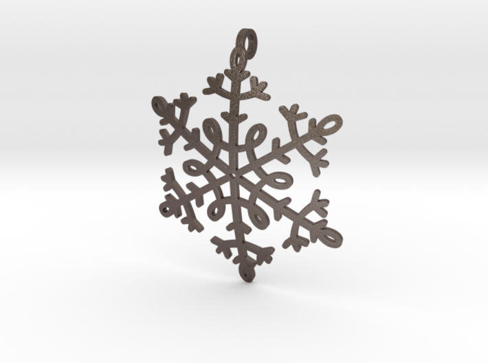 Snowflake Pendant or ornament 3d printed 