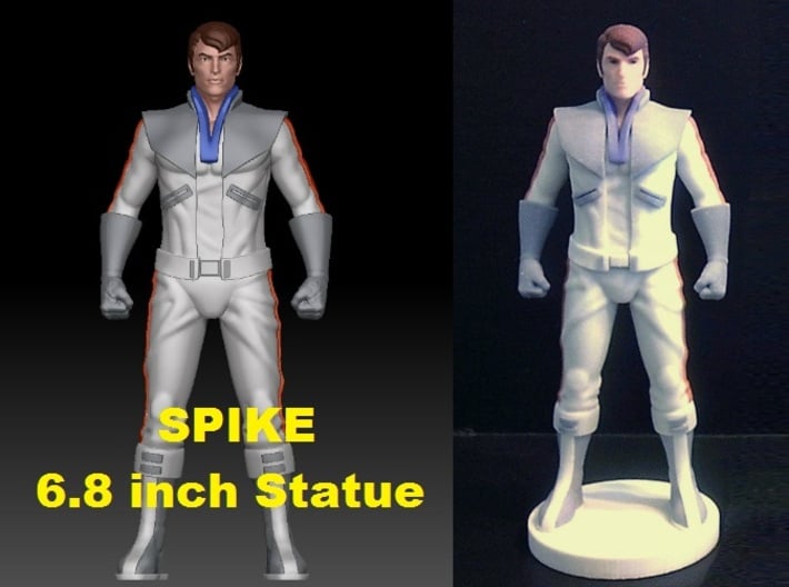 Spike homage Space Man 6.8inch Full Color Statue 3d printed Spike 6.8 inch statue printed in Full Color Sandstone