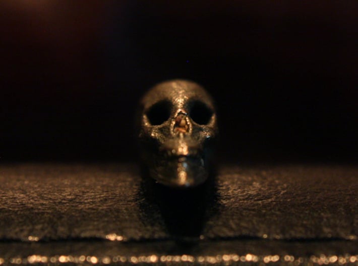 Hidden Anamorphic Skull Optical Illusion 3d printed