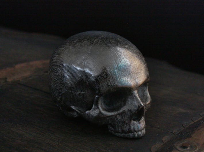 Yorick Skull with Latin Inscription 3d printed 