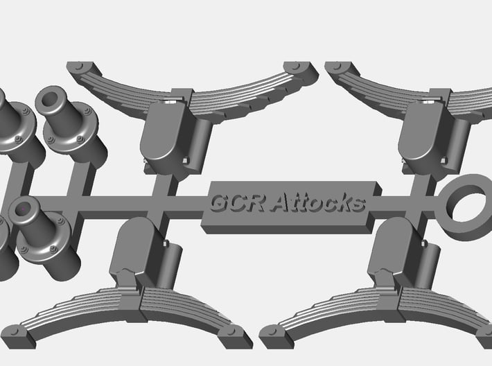 GCR Attocks Axleboxes, springs and buffers 3d printed
