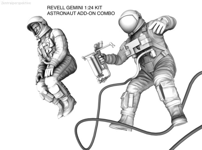  Gemini Astronaut 1:24 (Revell Version) 3d printed 