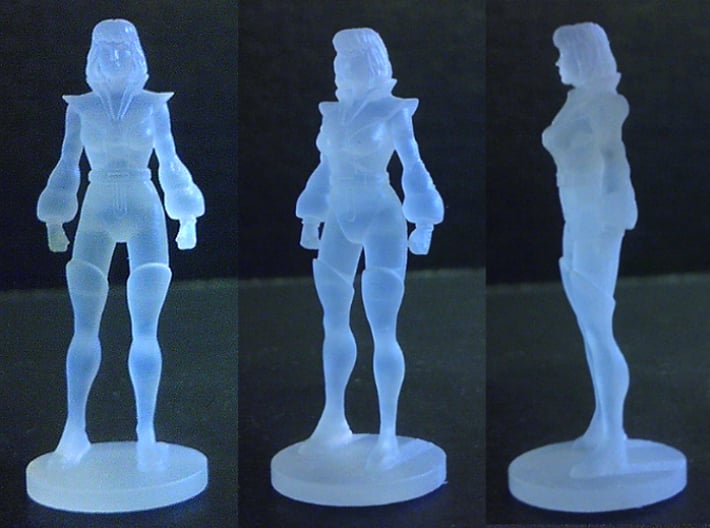 Carly homage Space Woman 1.89inch Transformers Min 3d printed 1.89 inch Carly printed in Frosted Ultra Detail 
