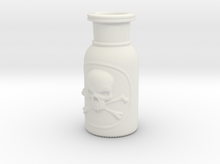 Skull and Crossbones Poison Bottle  3d printed 