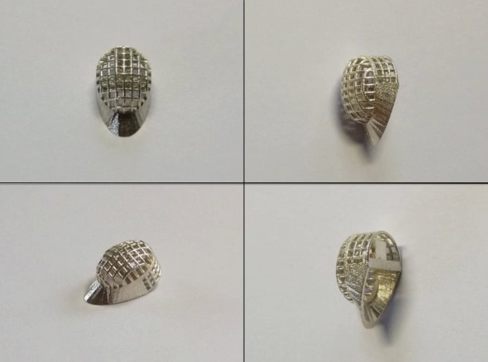 Fencing Mask Pendant 3d printed 