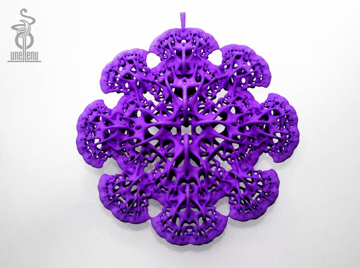 3D fractal: 'Woven Flower' 3d printed 