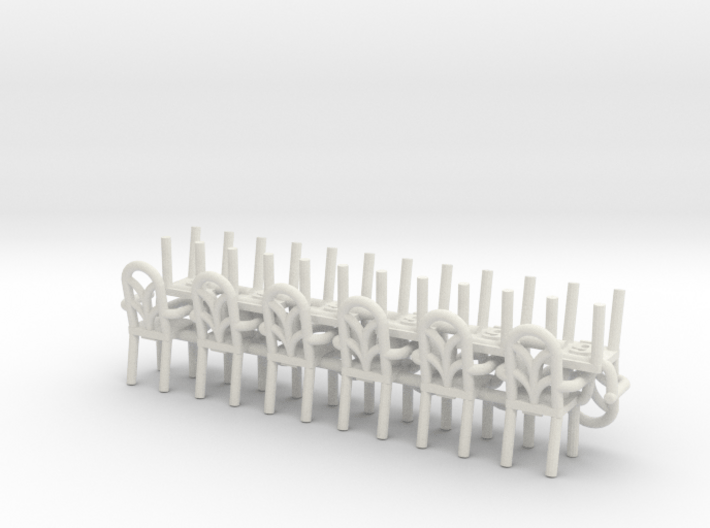 HO Scale Cafe Chair style 2 With Arms X12 3d printed 