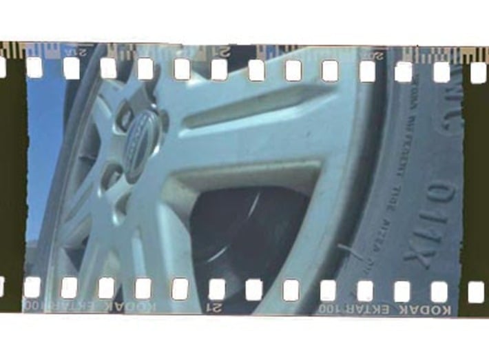 35mm Film to 120 Spool Adapter 3d printed Sample image with sprocket holes exposed