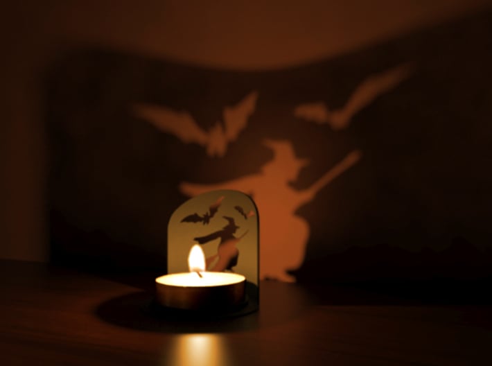Halloween Witch Tea Candle Holder 3d printed 