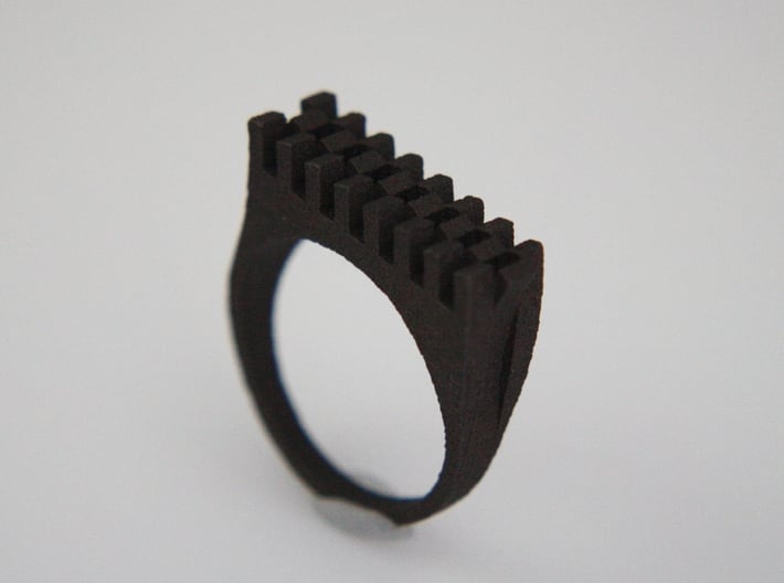 Tri-Fold Edge Ring - US Ring Size 07 3d printed