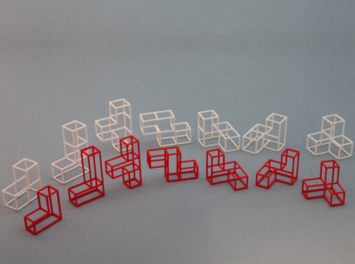 "SOMA's Revenge" - Inner Parts Only 3d printed Inner parts in red, Outer parts in white
