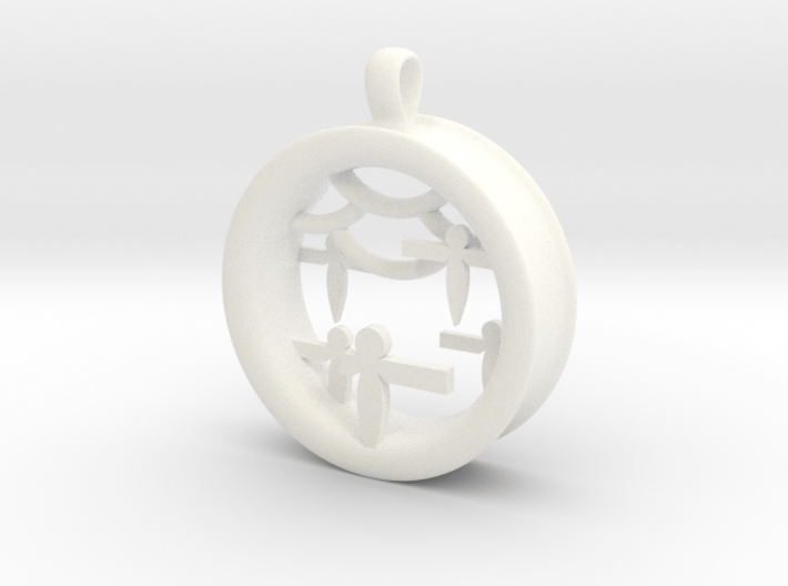 Shikigami Standing Paper Bird Pendant 3d printed 
