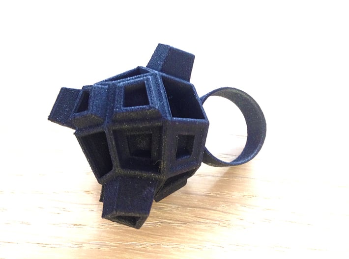 Blocky Ring 3d printed