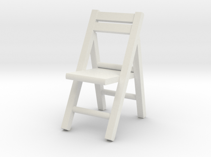 1:48 Wooden Folding Chair 3d printed 